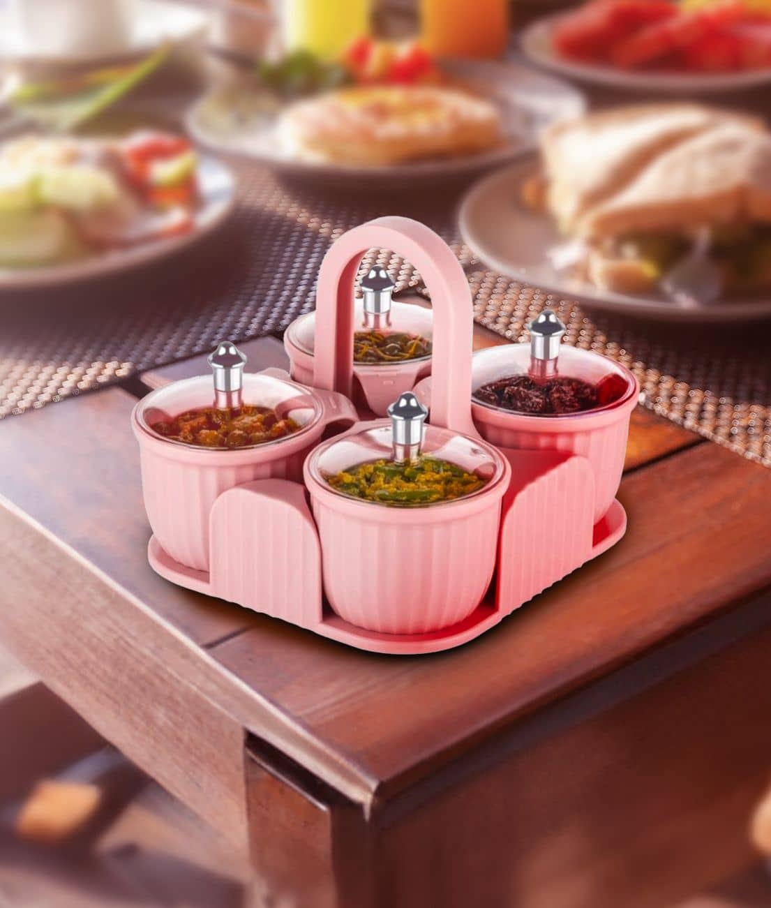 Analog Kitchenware Dry Fruit/Masala/Dal Plastic White Pickle