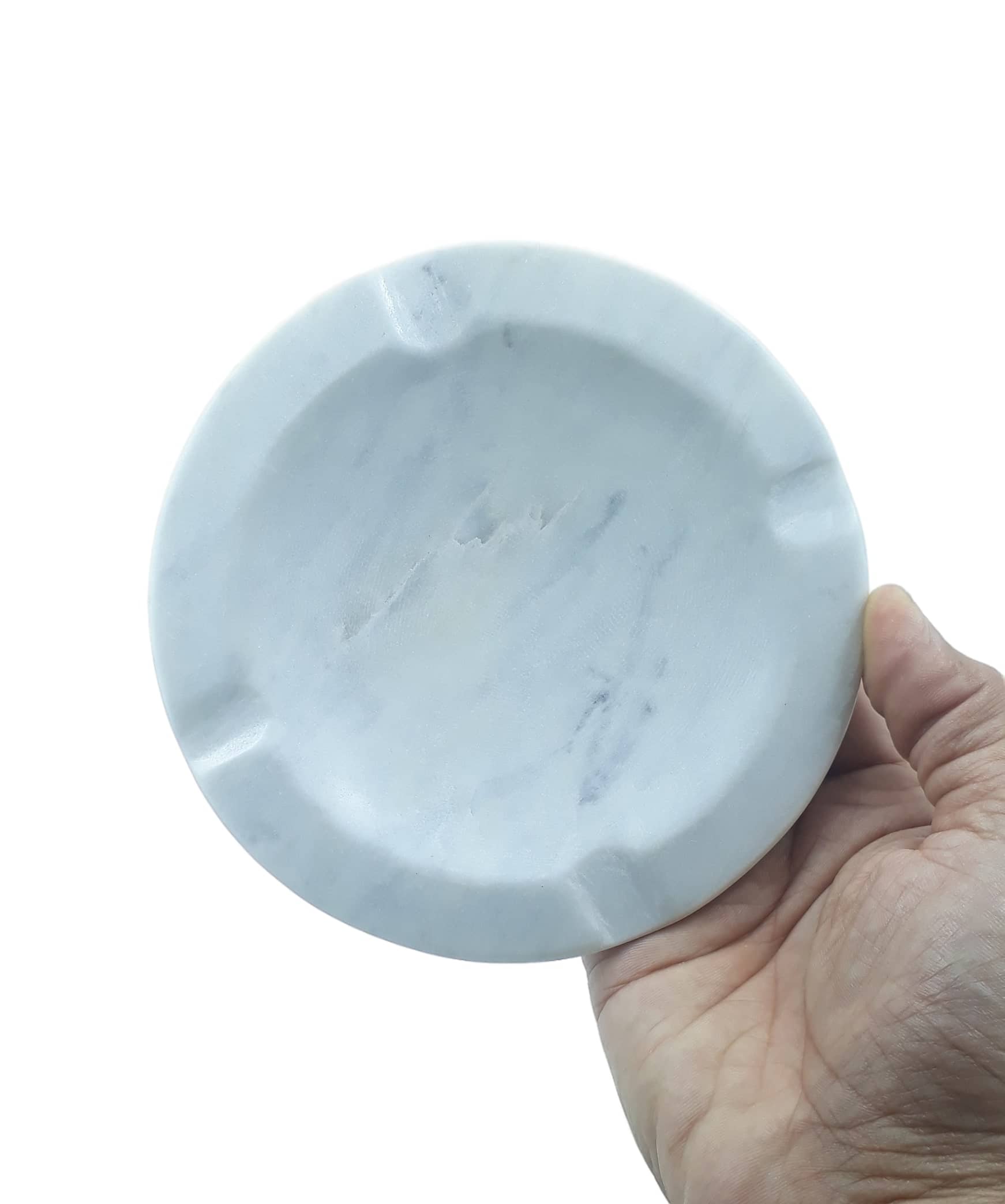 5 Inch Natural Marble Ash Tray - Ashtray (Cigarette, Cigar Holder) - Round Shape - Cookware | Buy online on ZillyBuy
