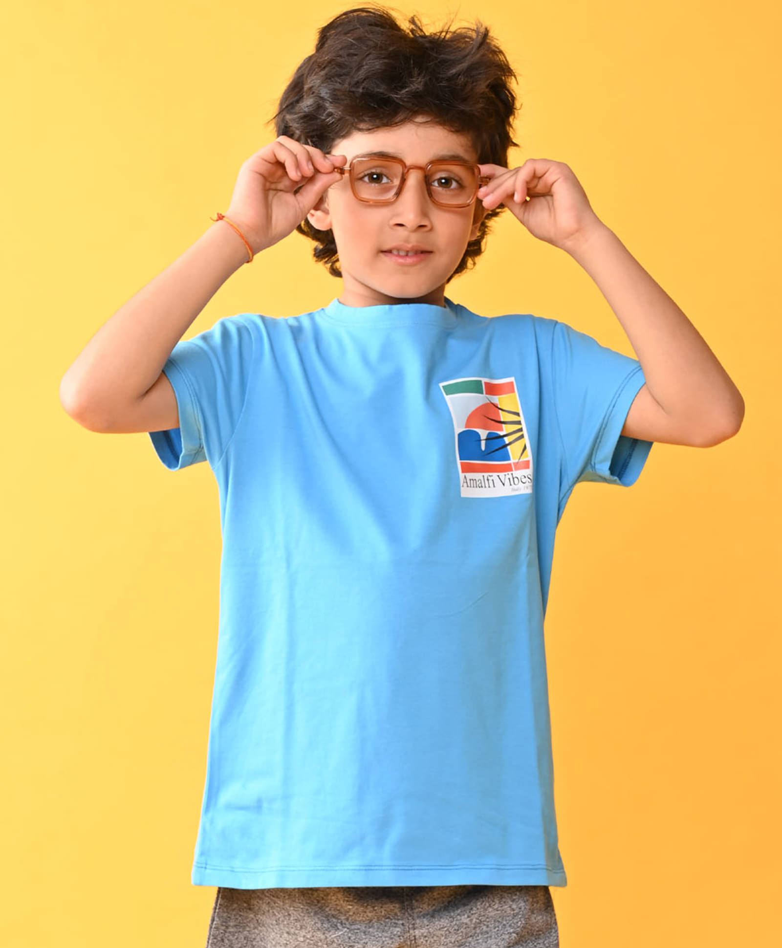     			AMALFI VIBES BLUE SHORT SLEEVES T-SHIRT - BLUE