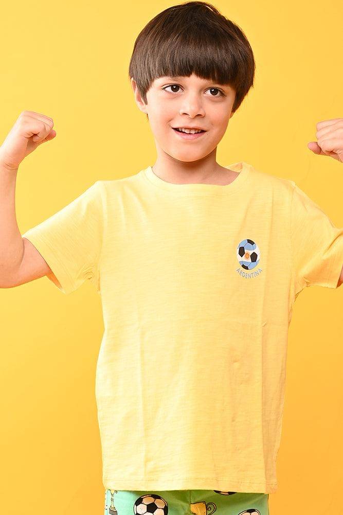     			ARGENTINA YELLOW SHORT SLEEVES T-SHIRT - YELLOW