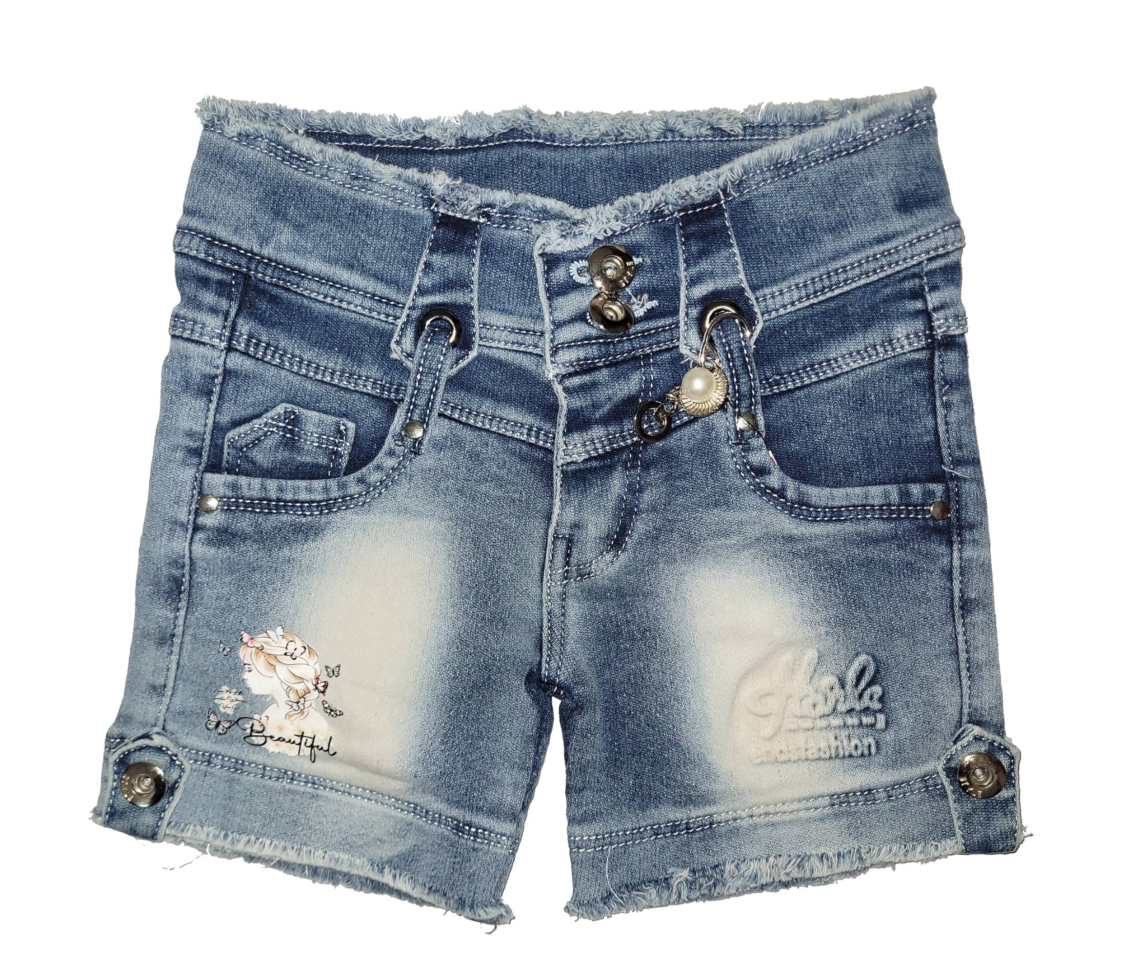 Arshia Fashions Pack of 1 Girls Denim Hot Pants ( Blue ) - Shorts | Buy online on ZillyBuy