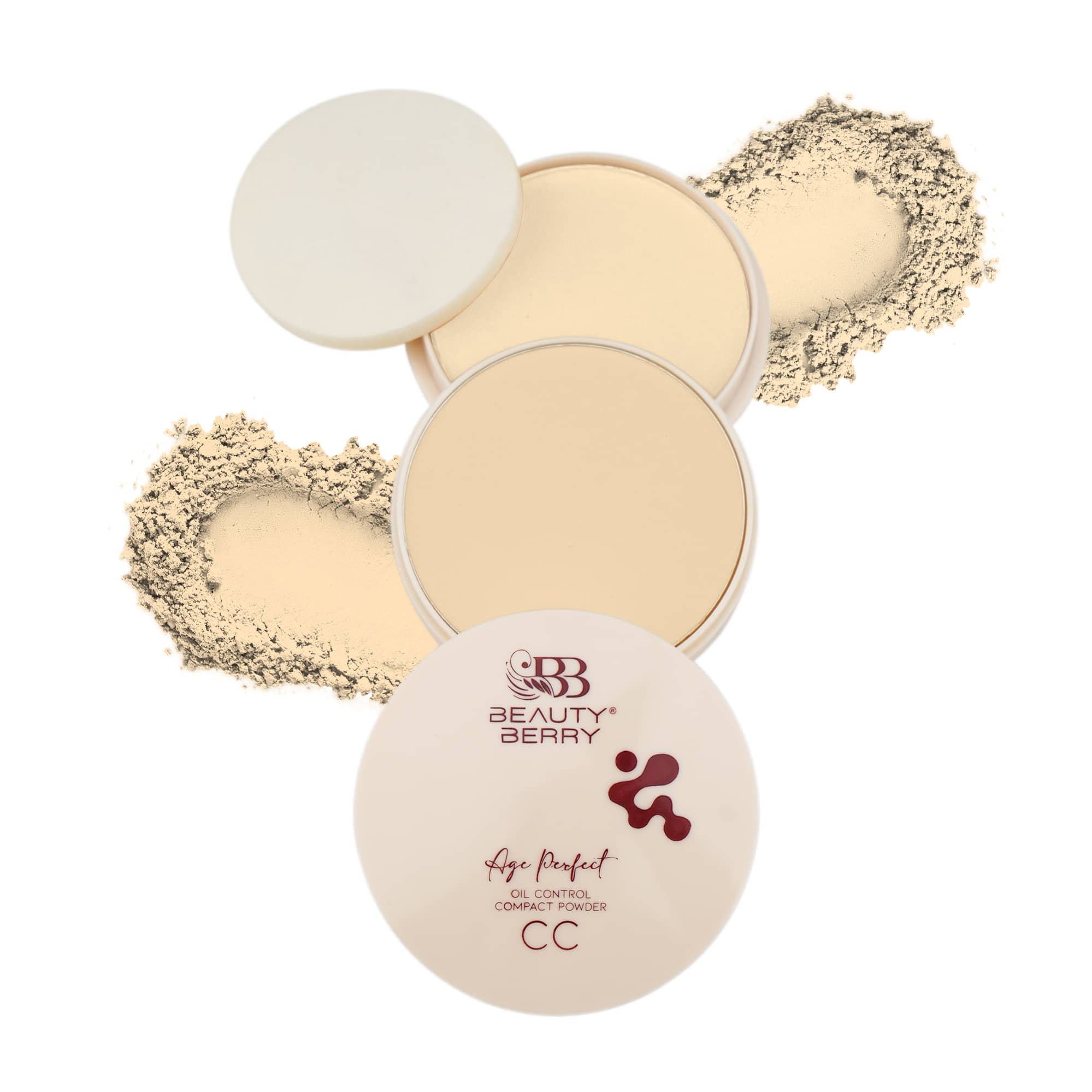 Beauty Berry Age Perfect Oil Control Compact Setting Powder Ivory 20g, Rose Blush (Shade - 02)