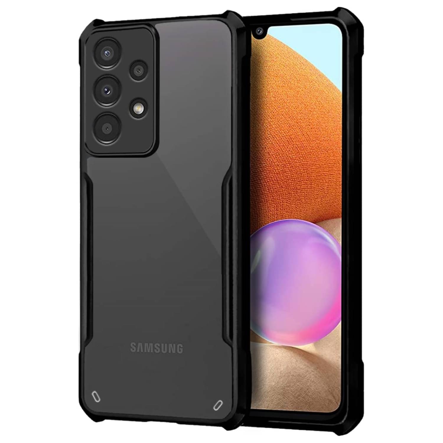     			Case Vault Covers Shock Proof Case Compatible For Polycarbonate Samsung Galaxy A32 ( Pack of 1 )