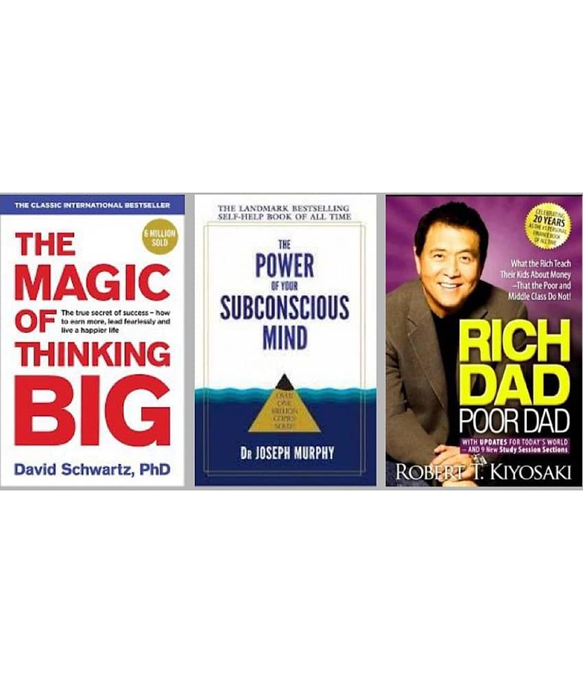 ( Combo of 3 books ) The Magic Of Thinking Big + The Power of your Subconscious Mind + Rich Dad Poor Dad - Stationery | Buy online on ZillyBuy