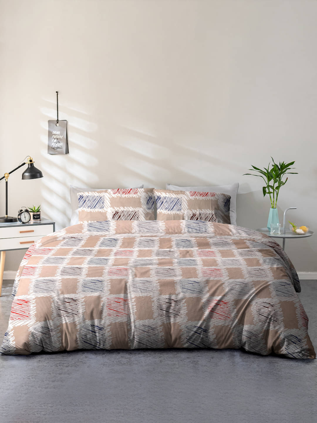 Cortina Microfiber 1 Double Queen Bedsheet with 2 Pillow Covers ( Beige ) Cortina Microfiber 1 Double Queen Bedsheet with 2 Pillow Covers ( Beige )