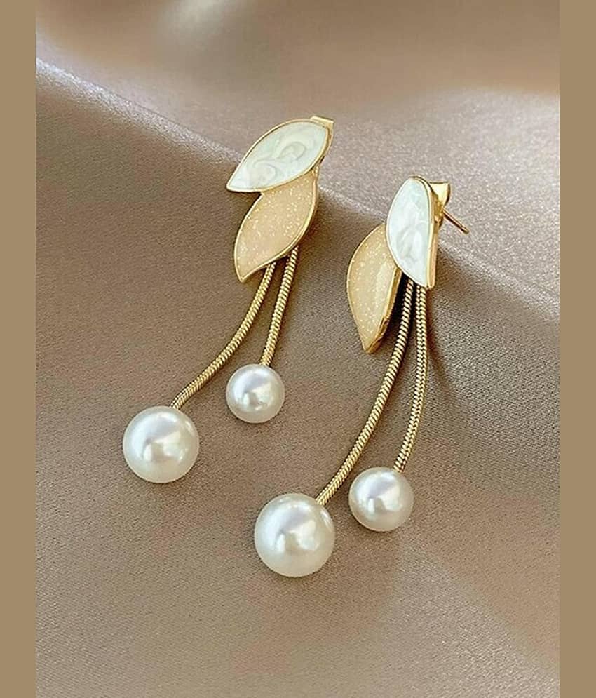 FASHION FRILL Gold Drop Earrings ( Pack of 1 ) - Earrings | Buy online on ZillyBuy