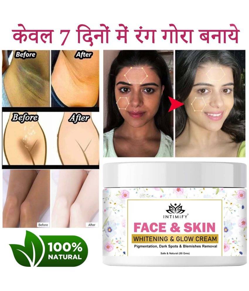 Intimify Face Whitening Cream, Skin Brightening Cream, Goree Cream, Underarm Whitening Cream, 50 gms     			Intimify Face Whitening Cream, Skin Brightening Cream, Goree Cream, Underarm Whitening Cream, 50 gms