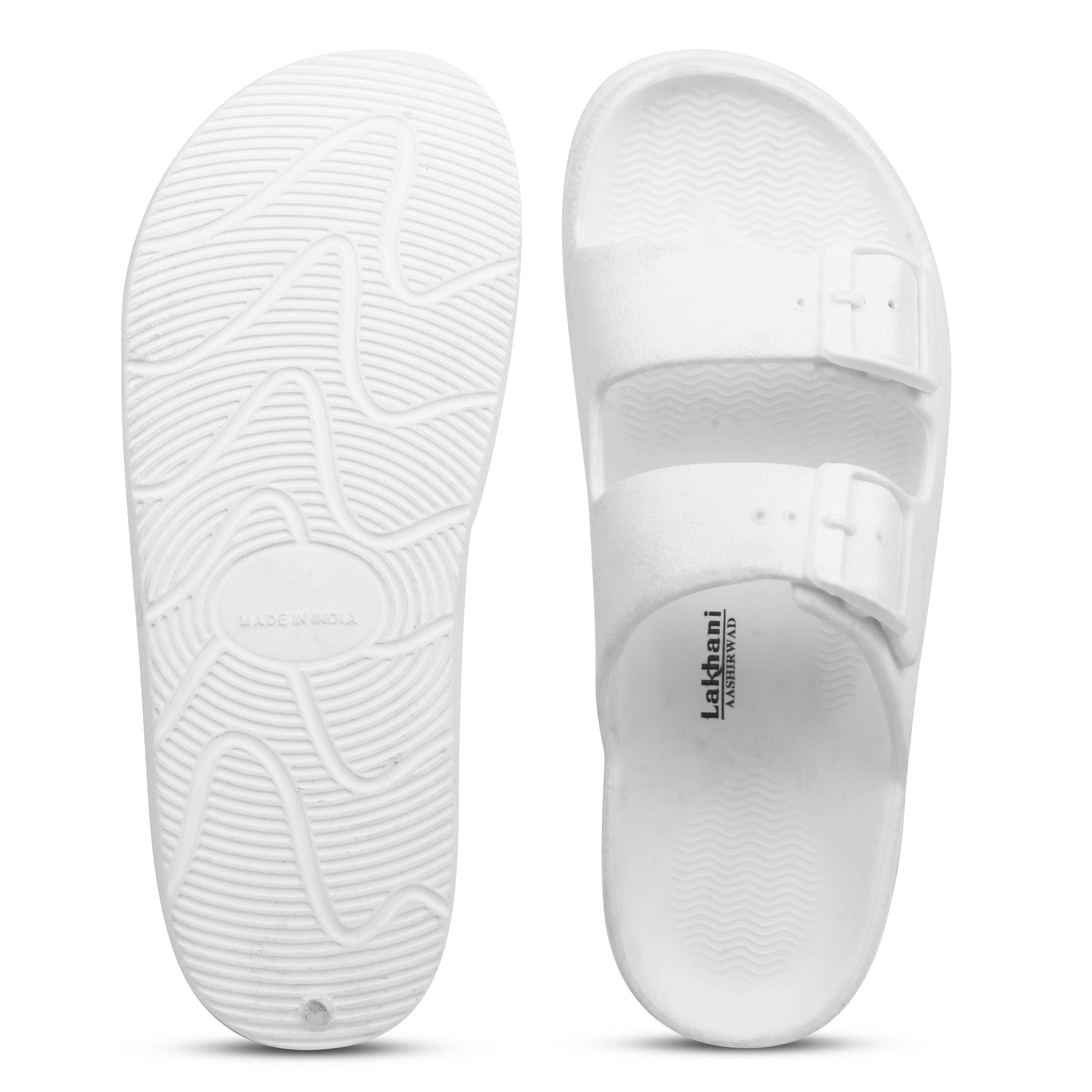     			Lakhani Aashirwad Off White Men's Slide Flip Flop
