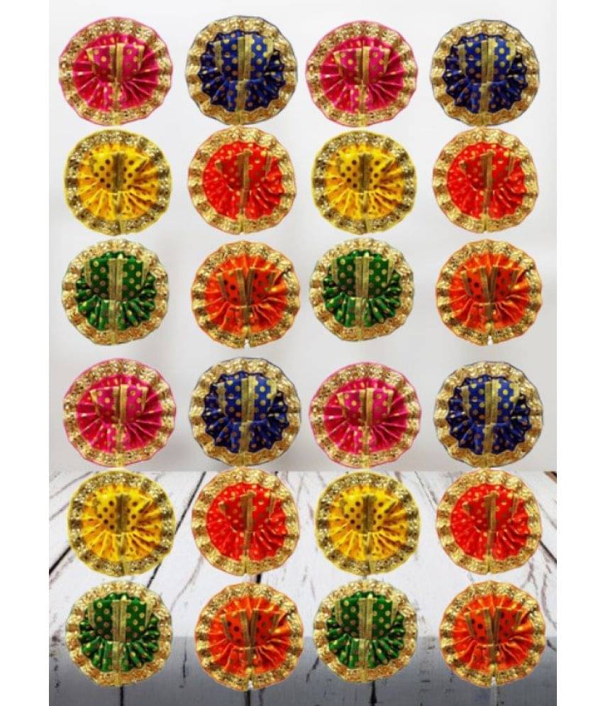     			Lootnixx Laddu Gopal Goli Designe Golden Poshak 24 Piece (Size 0 No ) Set Dress