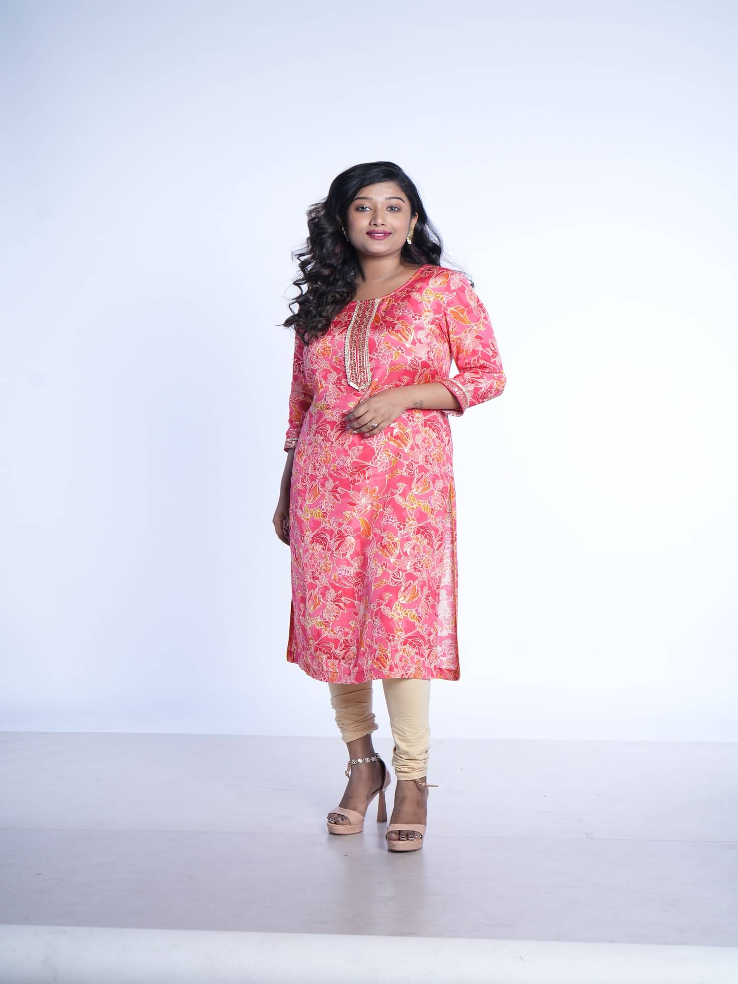 Q WOMANS PRIDE Cotton Solid A-line Women's Kurti - Pink ( Pack of 1 ) Q WOMANS PRIDE Cotton Solid A-line Women's Kurti - Pink ( Pack of 1 )