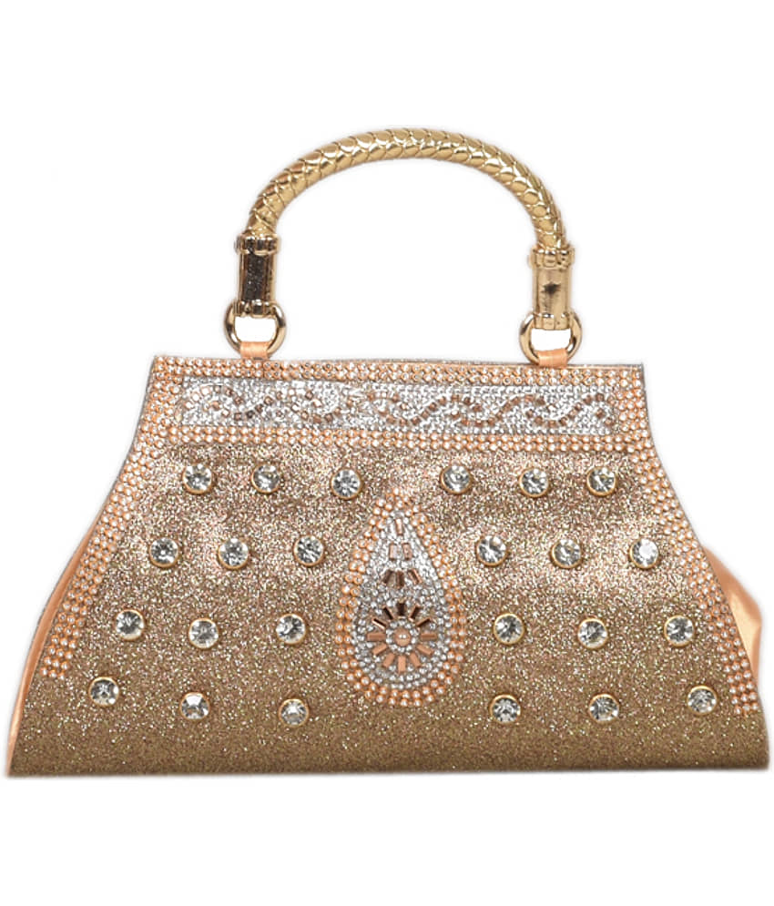 SUNESH CREATION Handheld Fabric Set of 1 ( Gold ) - Handbags | Buy online on ZillyBuy