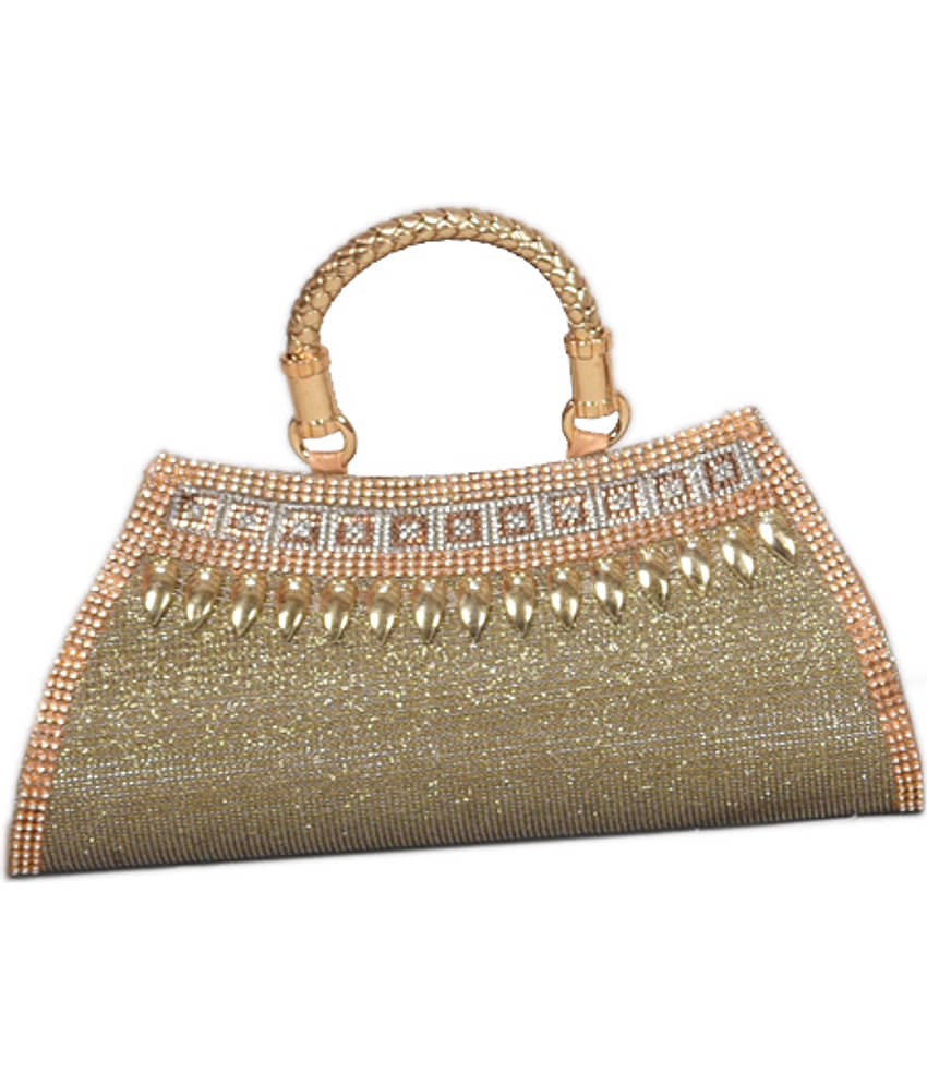 SUNESH CREATION Handheld Fabric Set of 1 ( Bronze ) - Handbags | Buy online on ZillyBuy