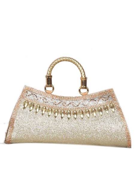     			SUNESH CREATION Handheld Fabric Set of 1 ( Gold )