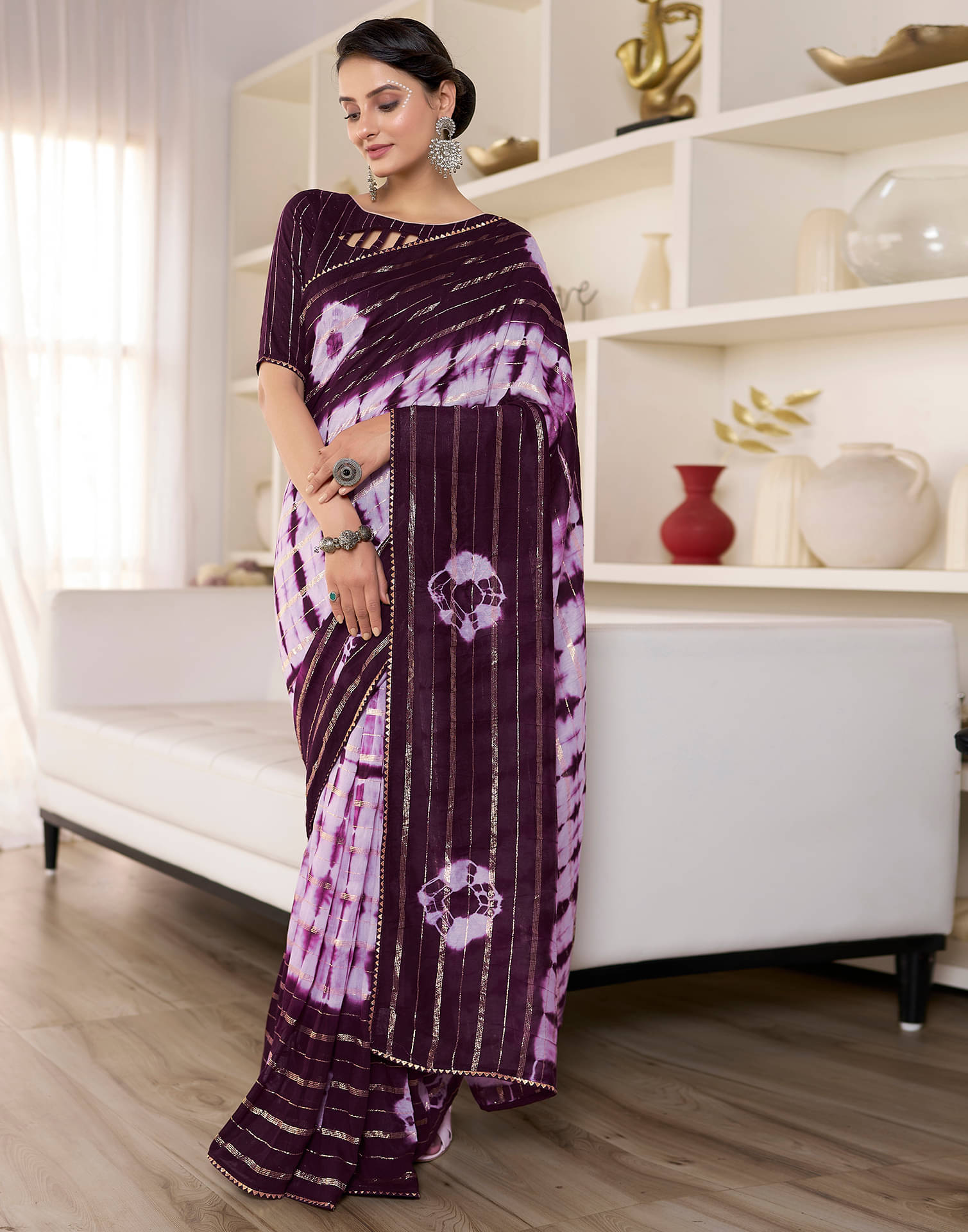 Satrani Chanderi Self Design Saree With Unstitched Blouse Piece ( Pink ) Satrani Chanderi Self Design Saree With Unstitched Blouse Piece ( Pink )