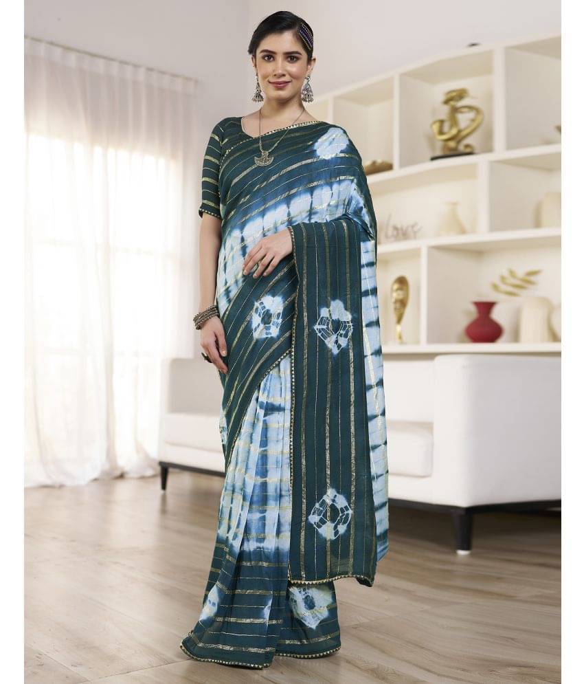     			Satrani Chanderi Self Design Saree With Unstitched Blouse Piece ( LightBLue )