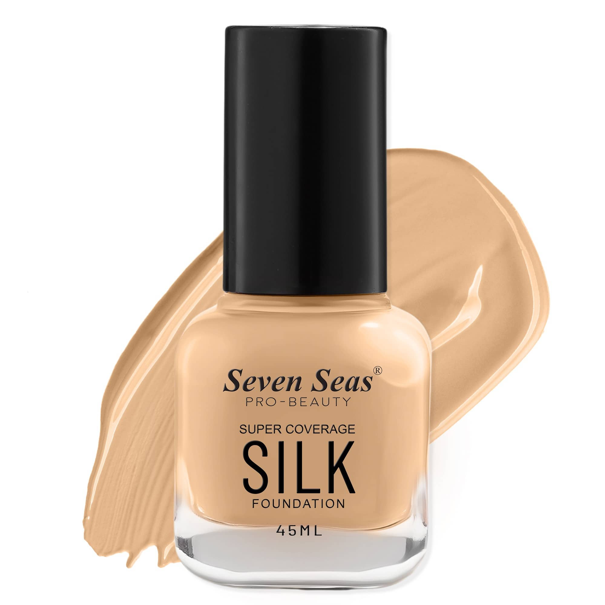 Seven Seas Full Coverage & Waterproof Super Coverage Silk Foundation (Natural)