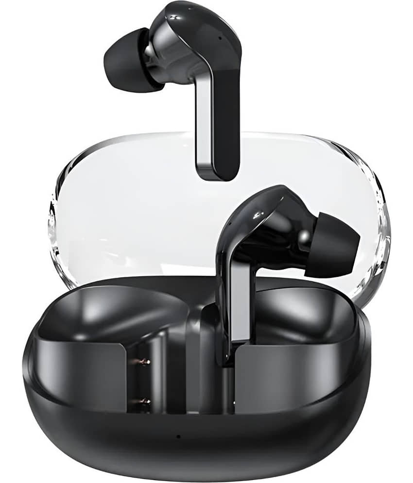 VERONIC G2 Transparent Bluetooth True Wireless (TWS) In Ear 24 Hours Playback Powerfull bass,Fast charging IPX4(Splash & Sweat Proof) Black