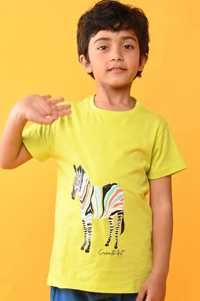     			ZEBRA LIME SHORT SLEEVES T-SHIRT - LIME