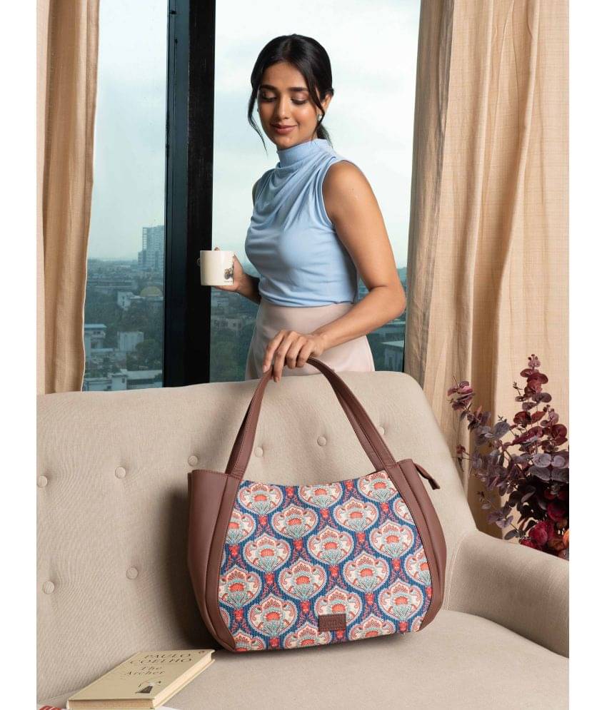     			Zouk Shoulder Bag Jute Set of 1 ( Blue )