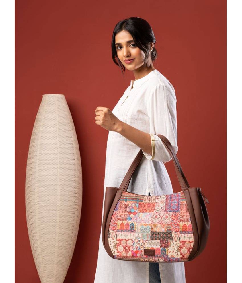     			Zouk Shoulder Bag Jute Set of 1 ( Multicolor )