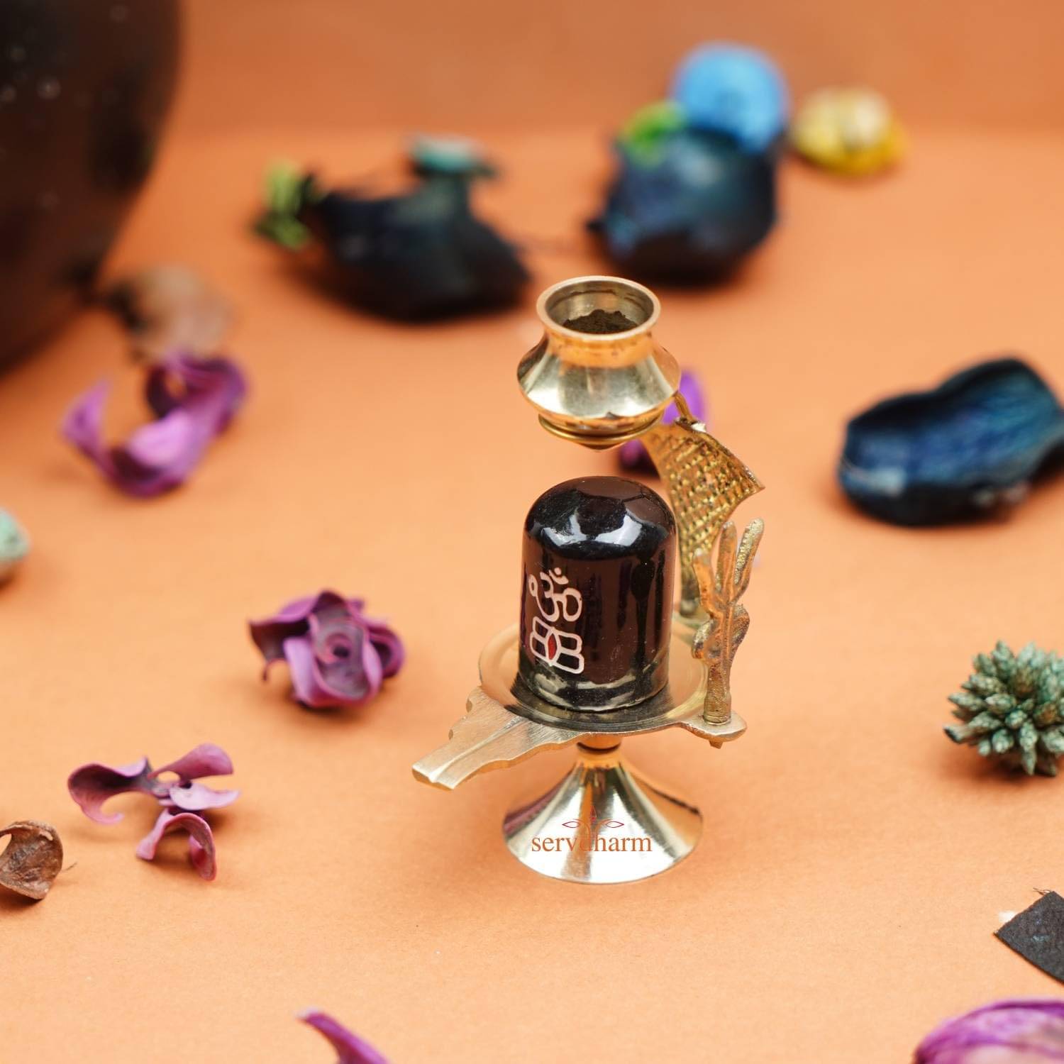     			ServDharm Brass Shivling Idol ( 10 cm )