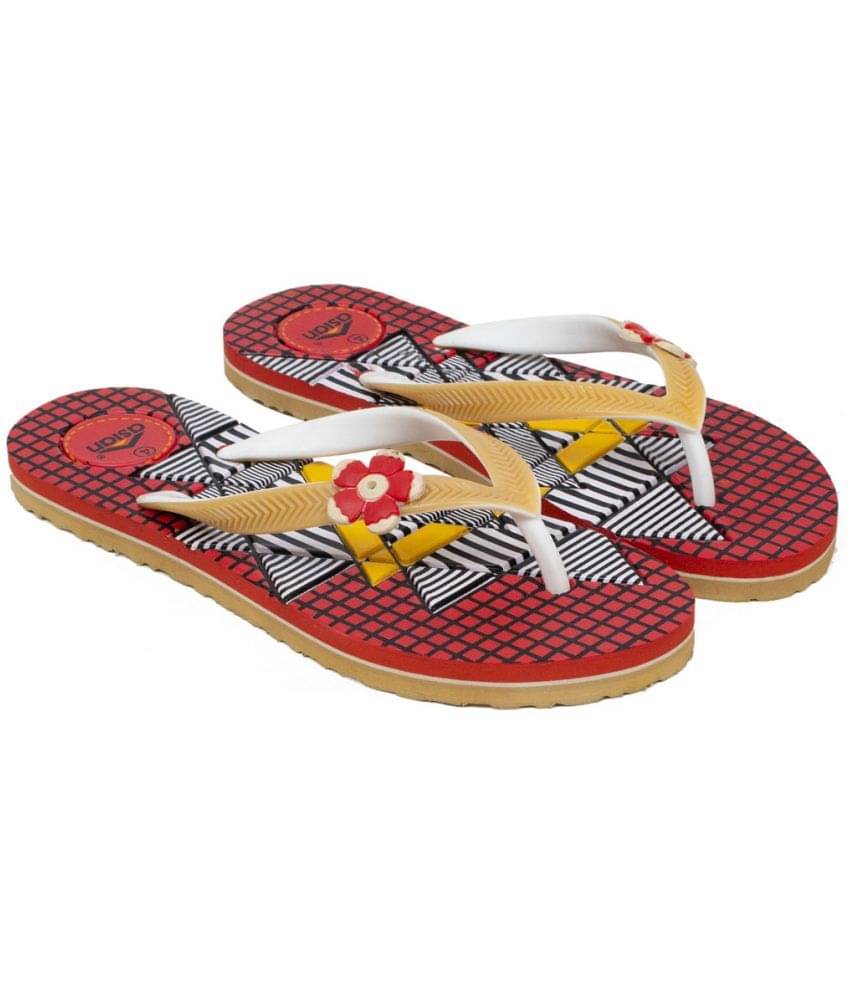     			ASIAN Red Women's Daily Slipper