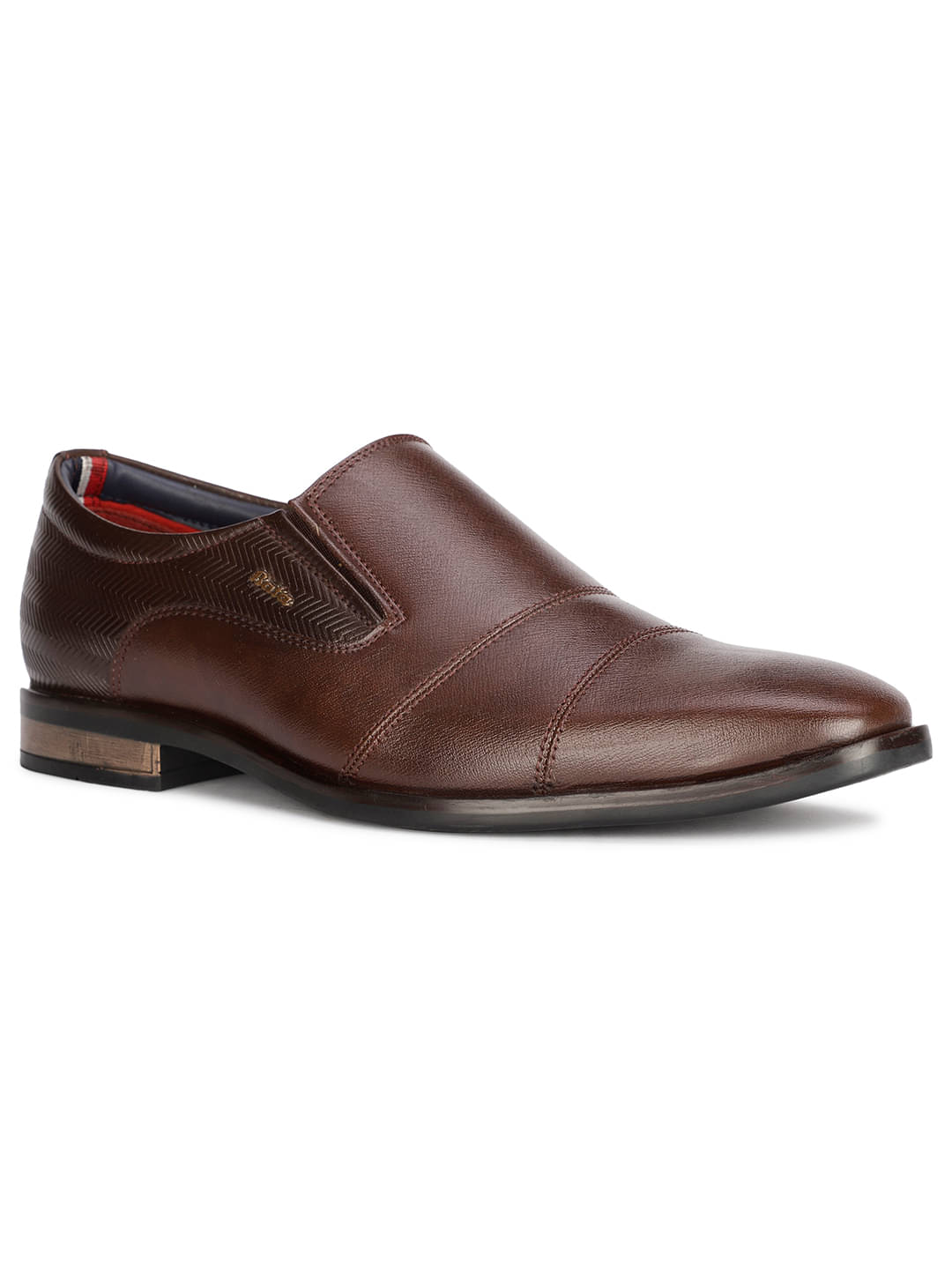     			Bata Brown Men's Slip On Formal Shoes