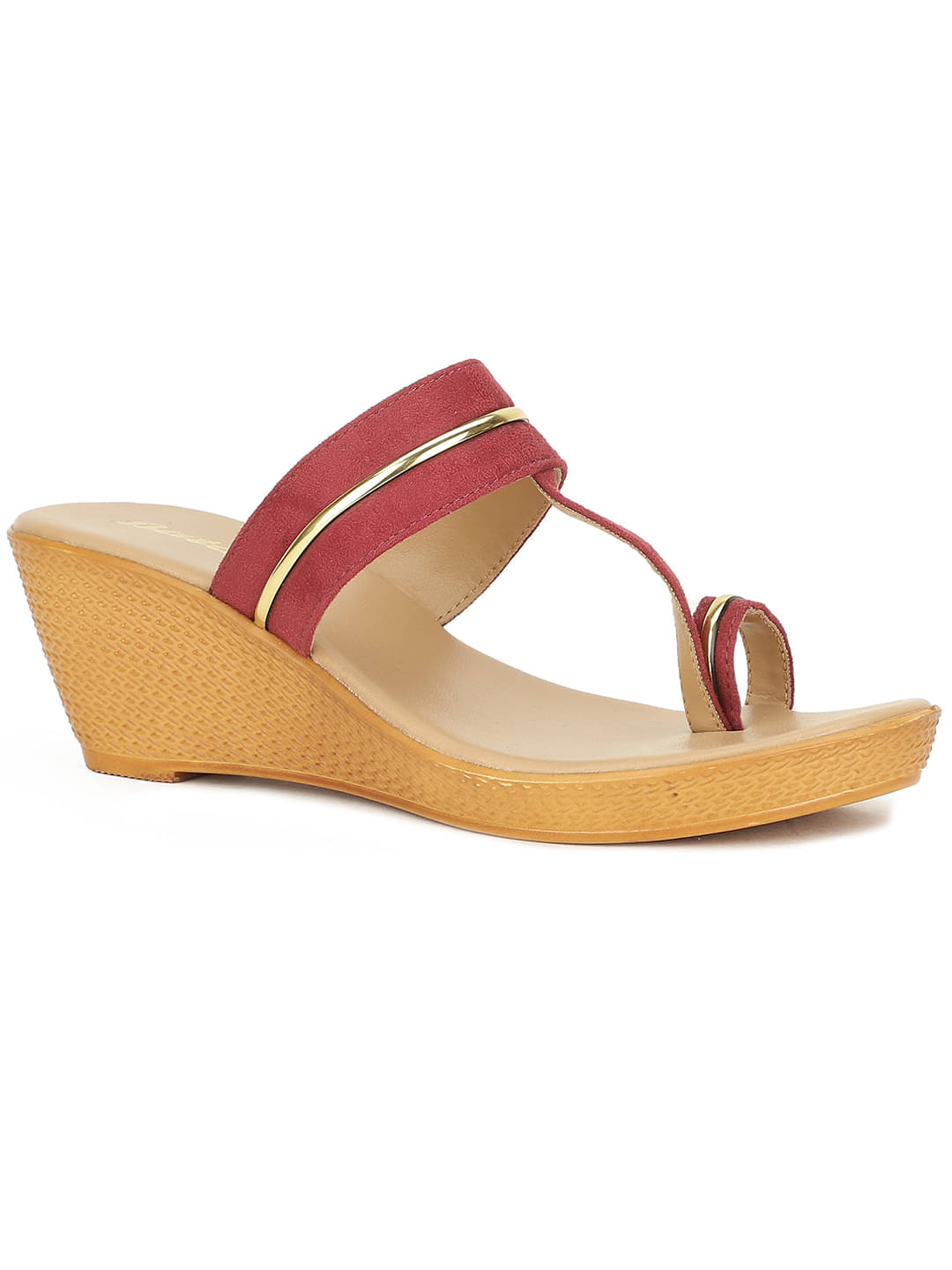     			Bata Red Women's Slip On Heels