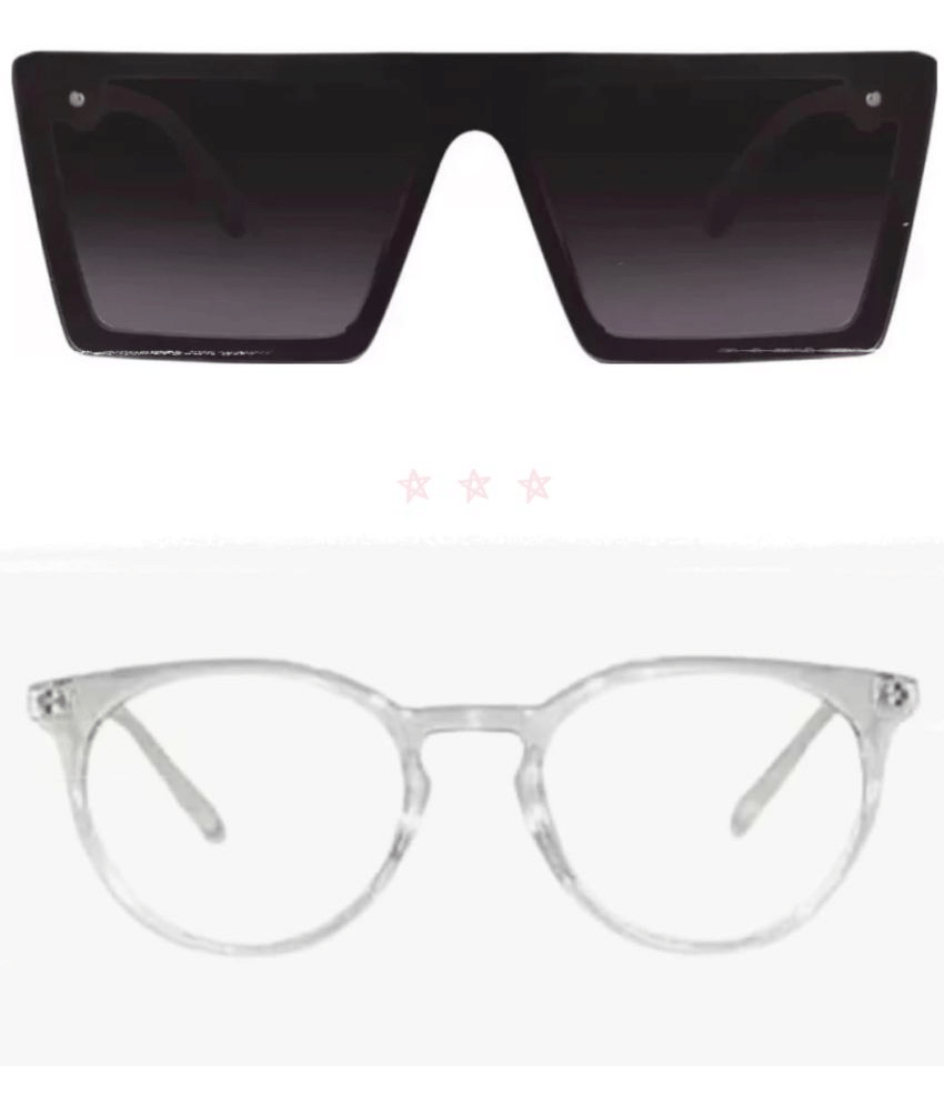 David Martin Multicolor Oversized Sunglasses ( Pack of 2 ) David Martin Multicolor Oversized Sunglasses ( Pack of 2 )