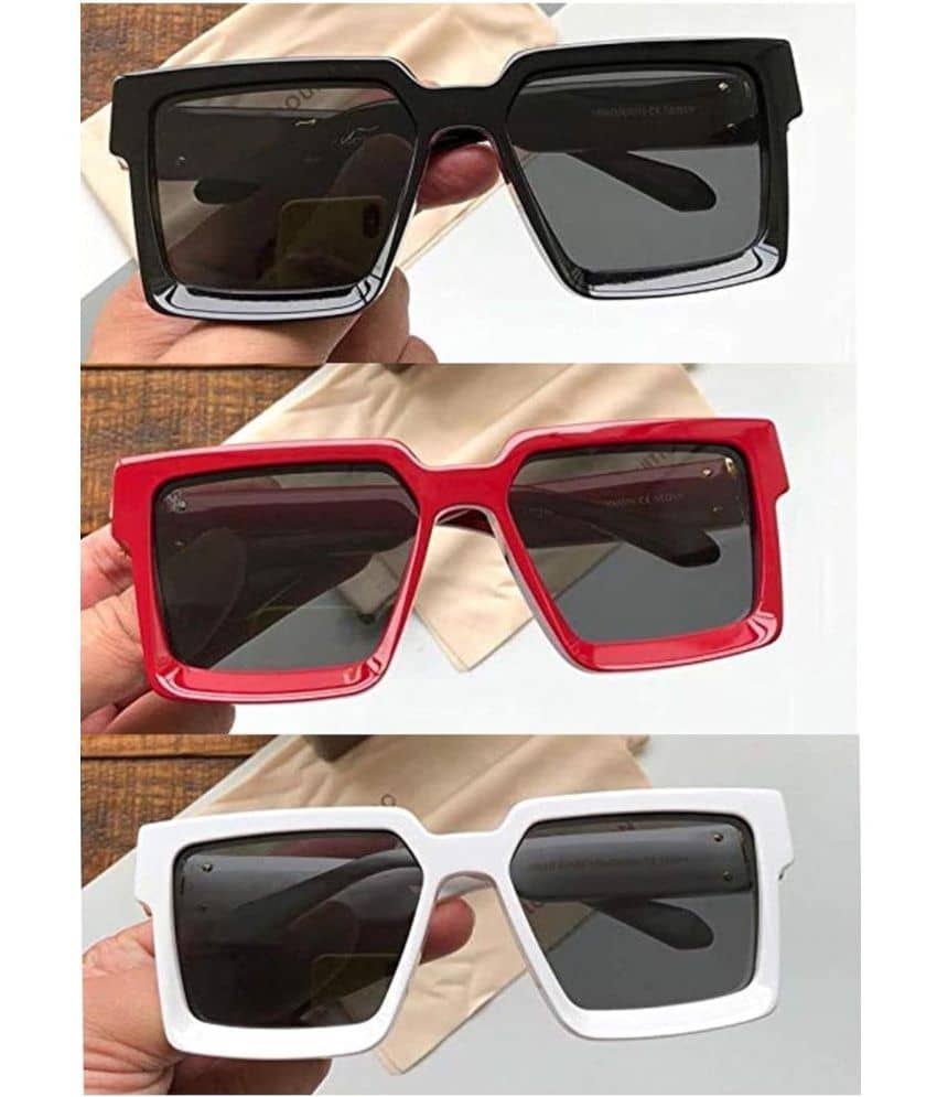 David Martin Multicolor Square Sunglasses ( Pack of 3 ) - Sunglasses | Buy online on ZillyBuy