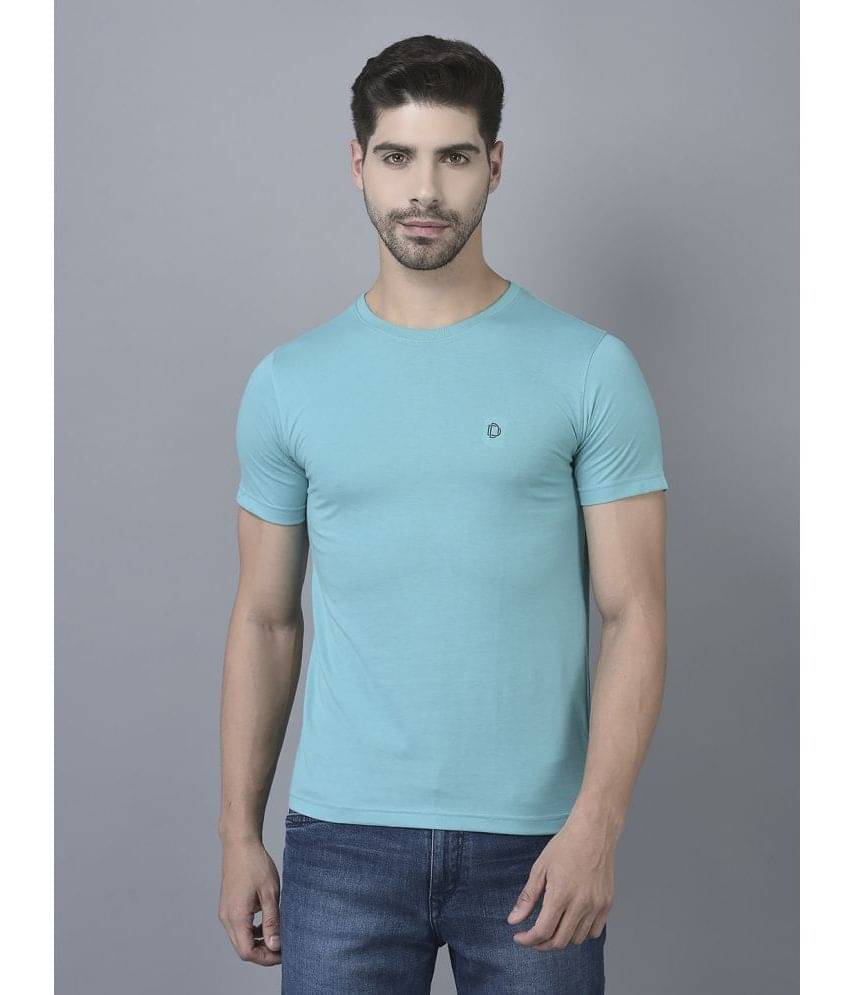     			Dollar Cotton Blend Regular Fit Solid Half Sleeves Men's T-Shirt - Green ( Pack of 1 )