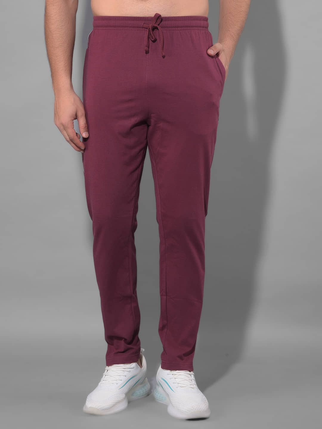 Dollar Maroon Cotton Blend Men's Trackpants ( Pack of 1 ) - Track Pants | Buy online on ZillyBuy