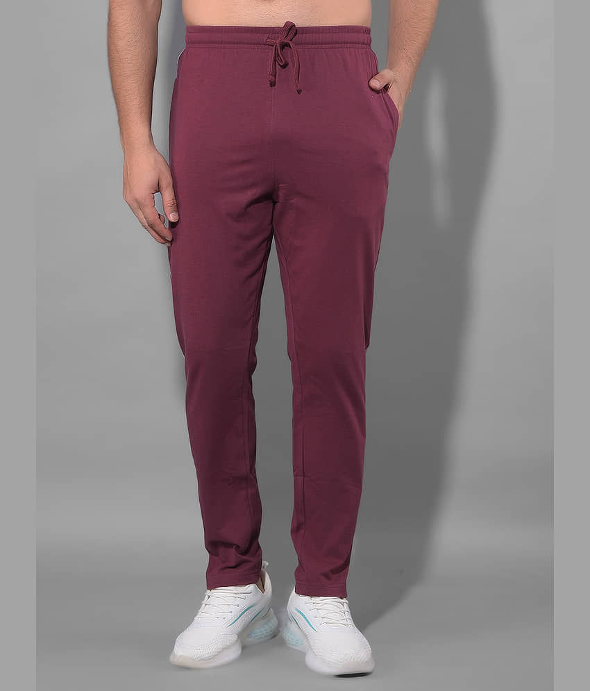 Dollar Maroon Cotton Blend Men's Trackpants ( Pack of 1 ) - Track Pants | Buy online on ZillyBuy