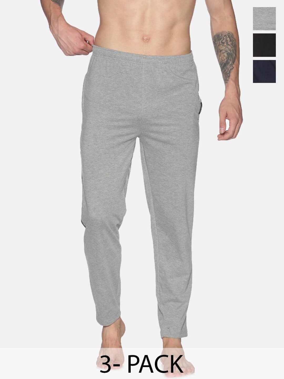 Dollar Multicolor Cotton Blend Men's Trackpants ( Pack of 3 ) - Track Pants | Buy online on ZillyBuy