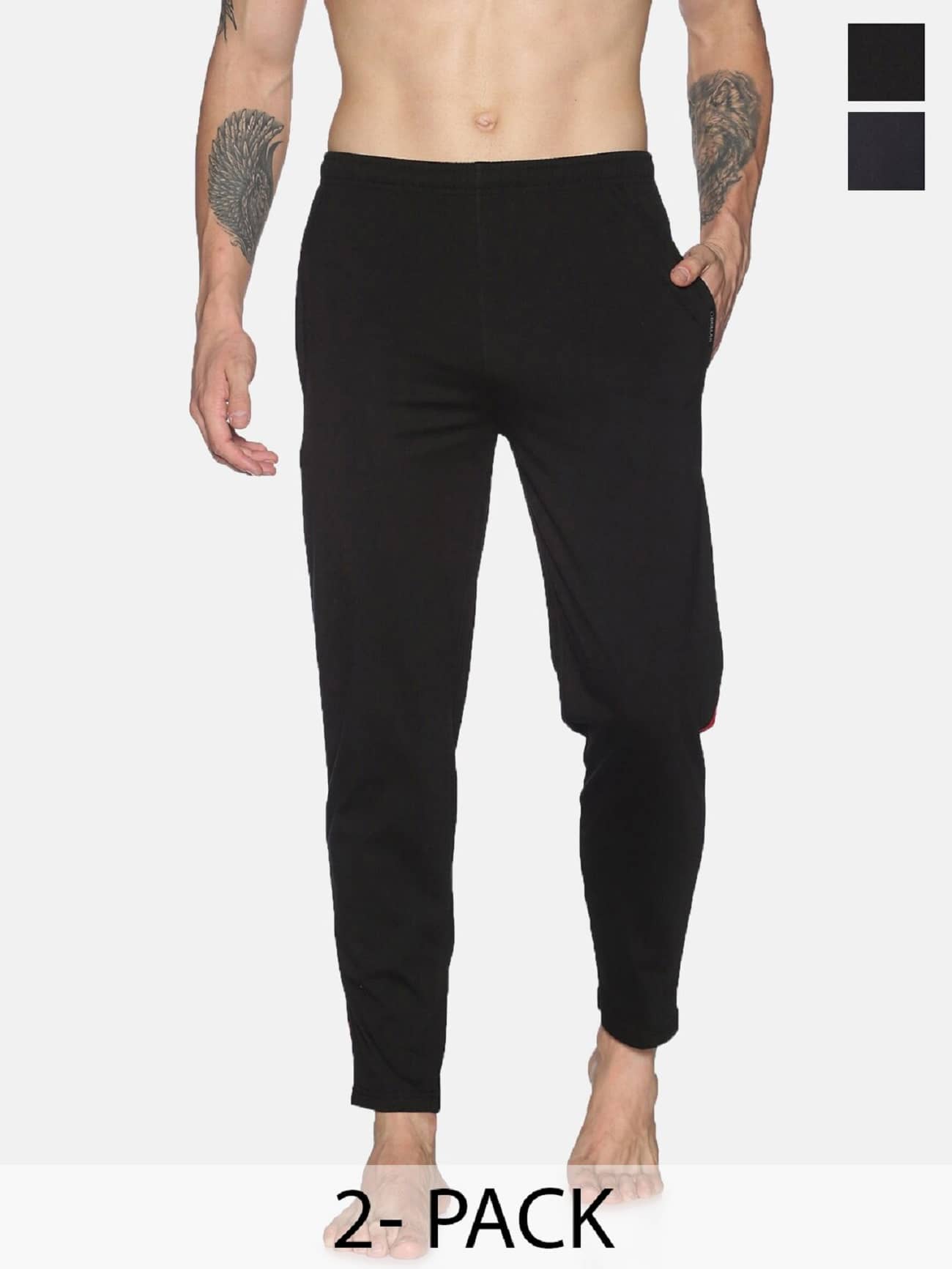 Dollar Multicolor Cotton Blend Men's Trackpants ( Pack of 2 ) - Track Pants | Buy online on ZillyBuy