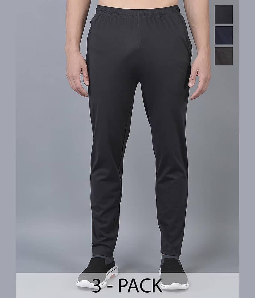 Dollar Multicolor Cotton Blend Men's Trackpants ( Pack of 3 ) - Track Pants | Buy online on ZillyBuy