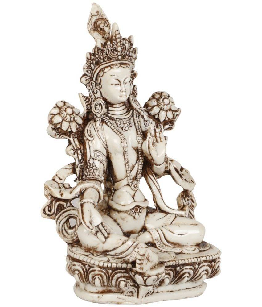     			GLOBAL AROMA Resin Goddess Laxmi Idol ( 15 cm )