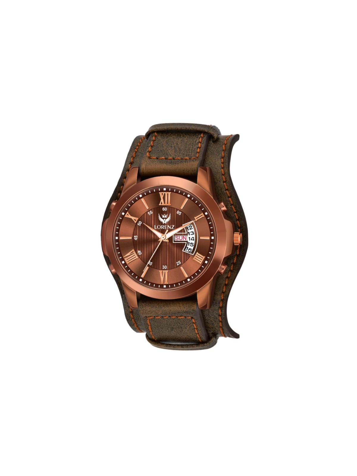     			Lorenz Brown Leather Analog Men's Watch