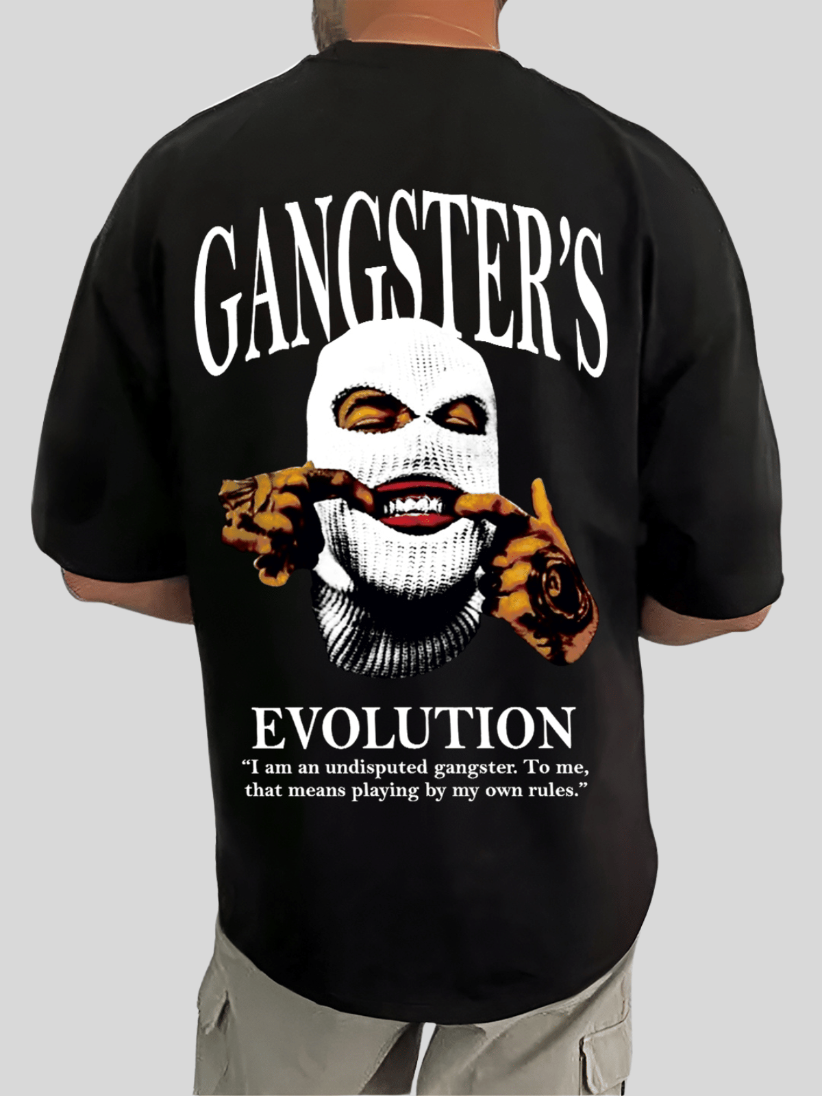     			MANLINO Pack of 1 Cotton Blend Oversized Fit Men's T-Shirt ( Black )