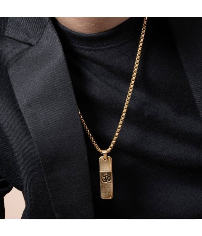     			MGSV Gold Plated Brass Chain with Pendant ( Pack of 1 )