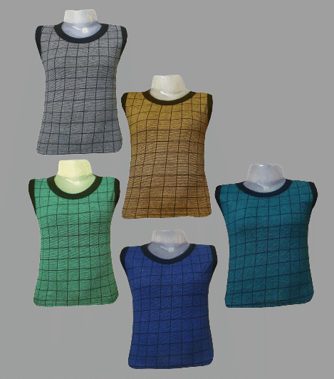     			MRB Multicolor Cotton Blend Checks Boys Vest ( Pack of 5 )
