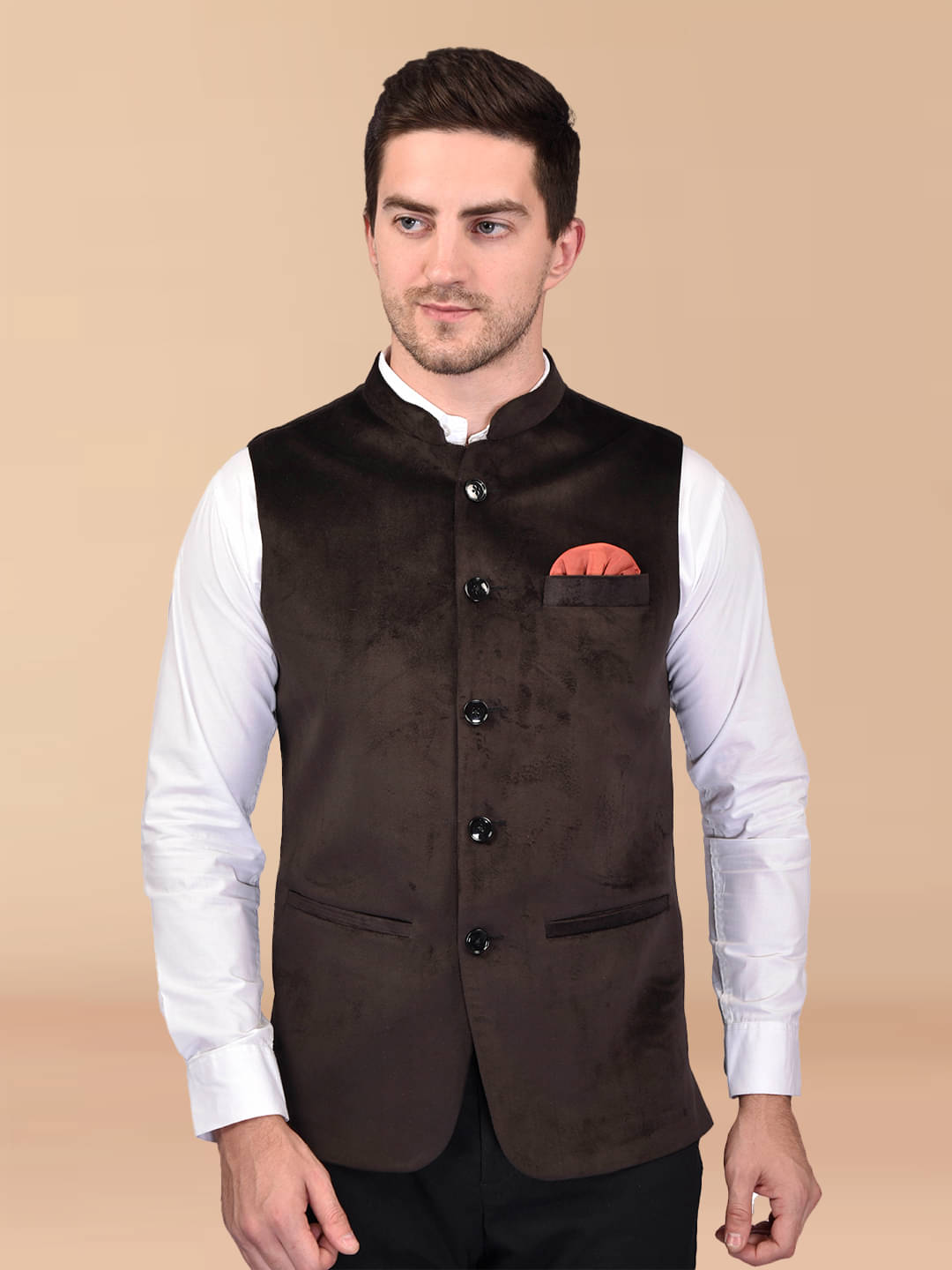 PRINTCULTR Black Cotton Blend Men's Nehru Jacket ( Pack of 1 ) PRINTCULTR Black Cotton Blend Men's Nehru Jacket ( Pack of 1 )