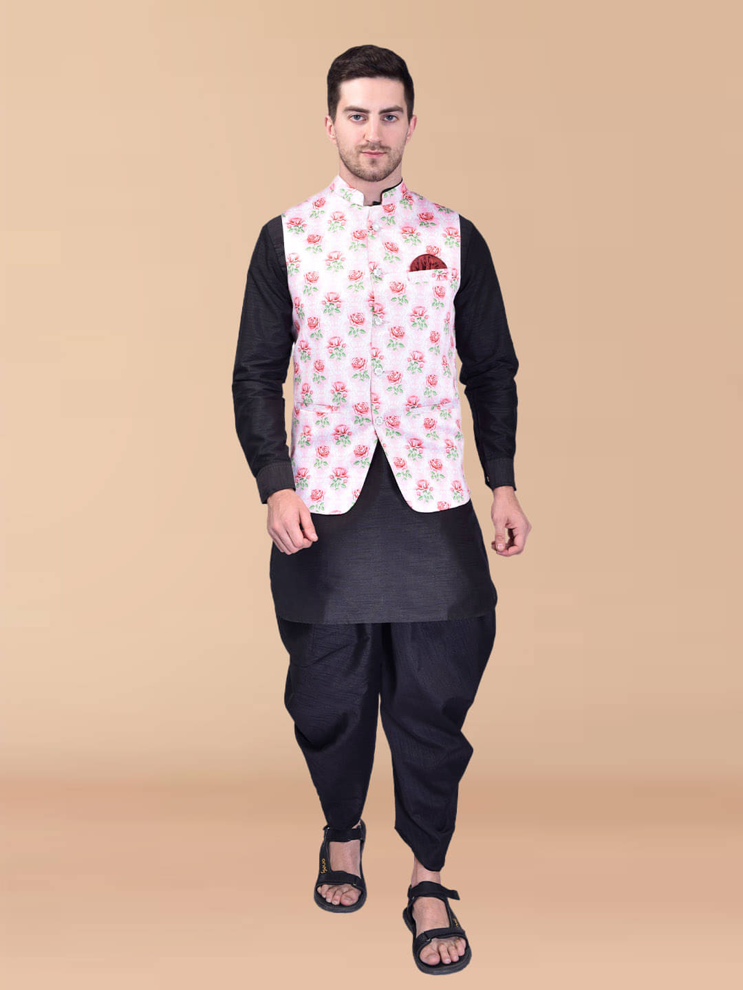 PRINTCULTR Black Silk Regular Fit Men's Dhoti Kurta Set ( Pack of 1 ) PRINTCULTR Black Silk Regular Fit Men's Dhoti Kurta Set ( Pack of 1 )