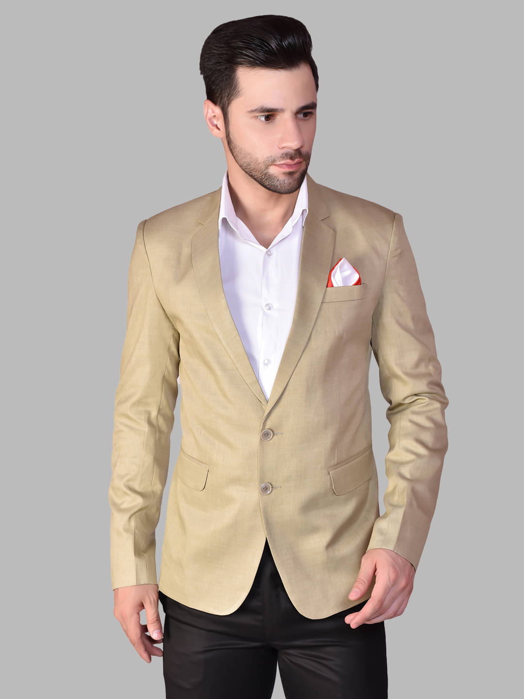 PRINTCULTR Cotton Blend Men's Blazer - Beige ( Pack of 1 ) PRINTCULTR Cotton Blend Men's Blazer - Beige ( Pack of 1 )