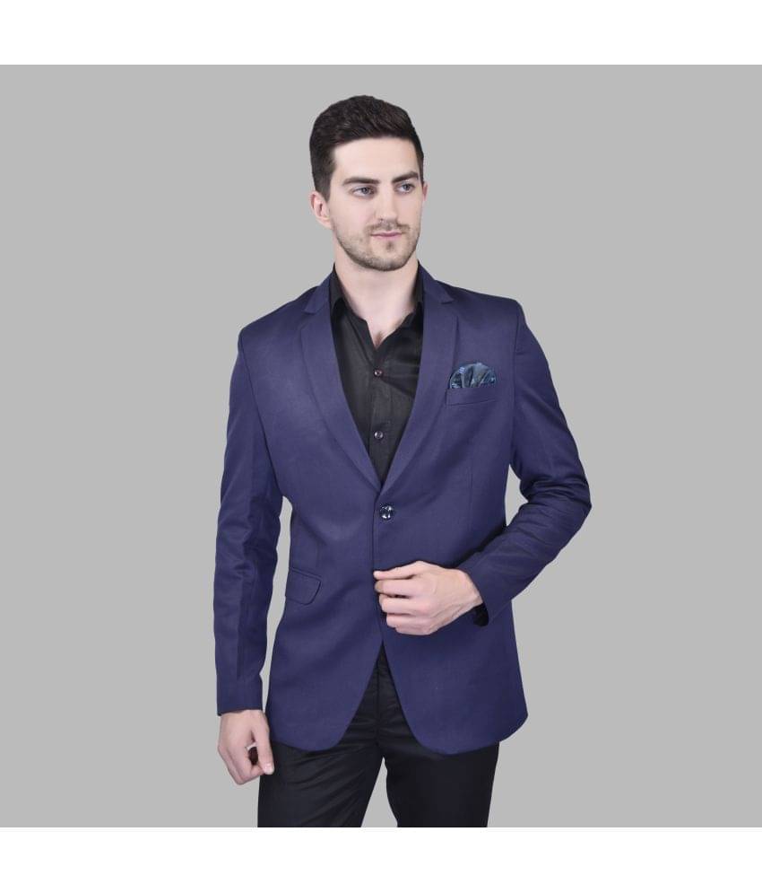 PRINTCULTR Cotton Blend Men's Blazer - Navy Blue ( Pack of 1 )     			PRINTCULTR Cotton Blend Men's Blazer - Navy Blue ( Pack of 1 )