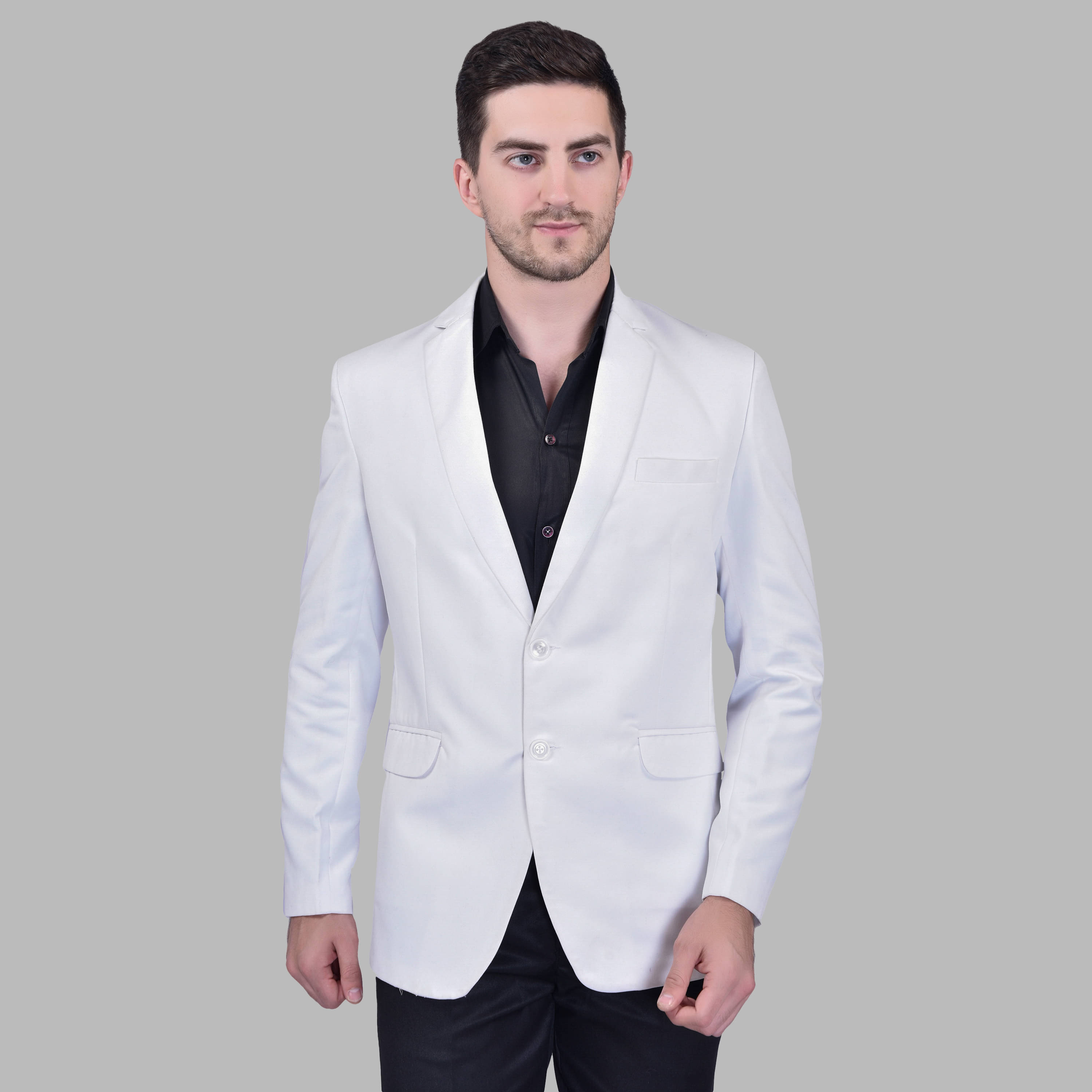     			PRINTCULTR Cotton Blend Men's Blazer - White ( Pack of 1 )