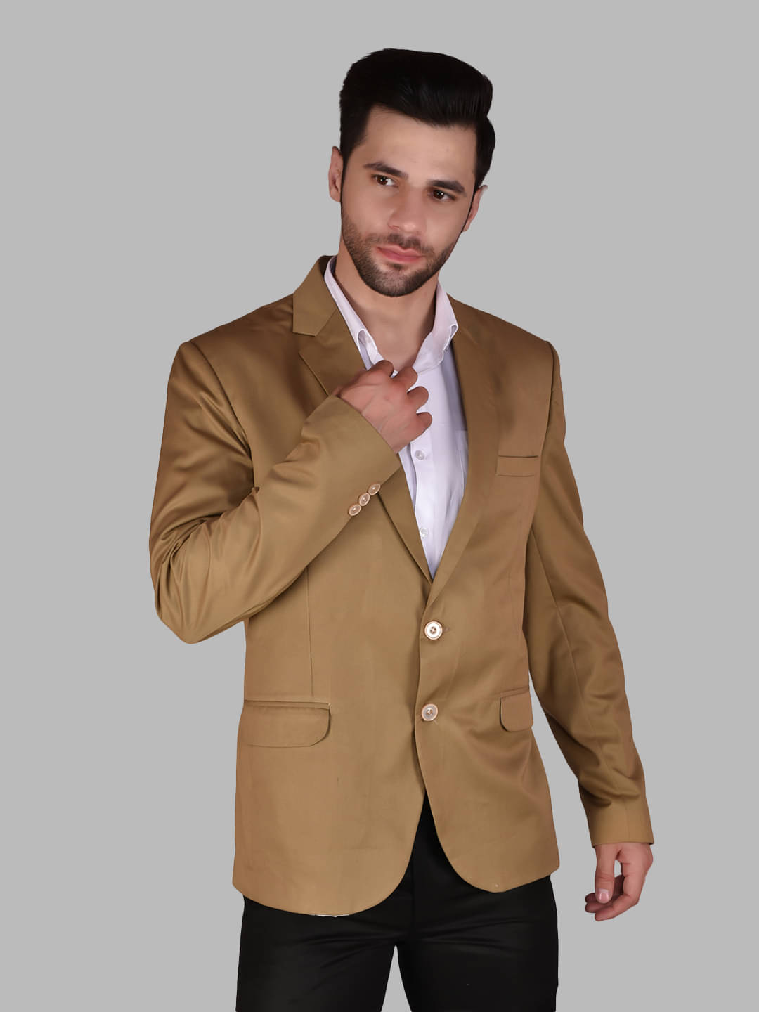     			PRINTCULTR Cotton Blend Men's Blazer - Beige ( Pack of 1 )