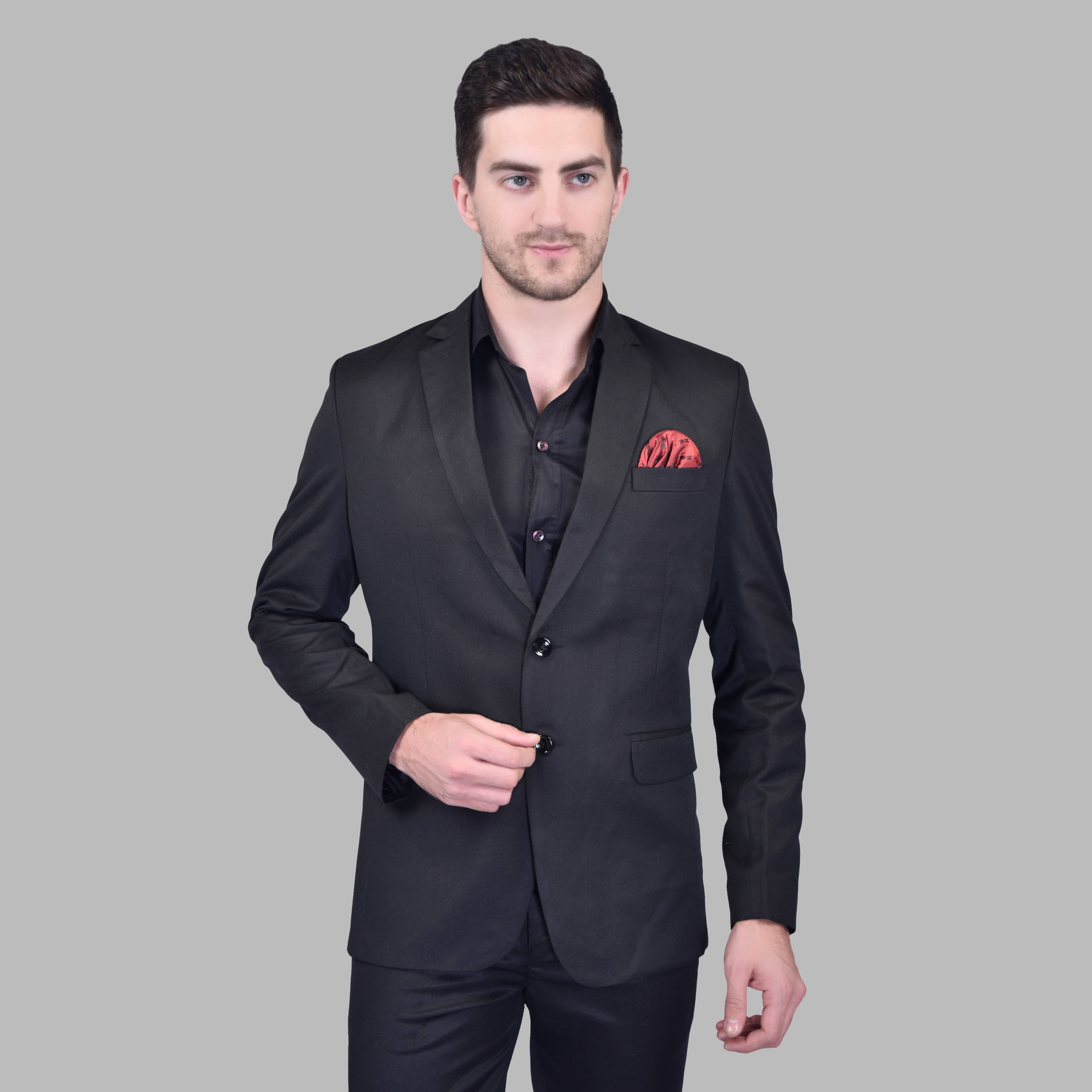 PRINTCULTR Cotton Blend Men's Blazer - Black ( Pack of 1 )     			PRINTCULTR Cotton Blend Men's Blazer - Black ( Pack of 1 )