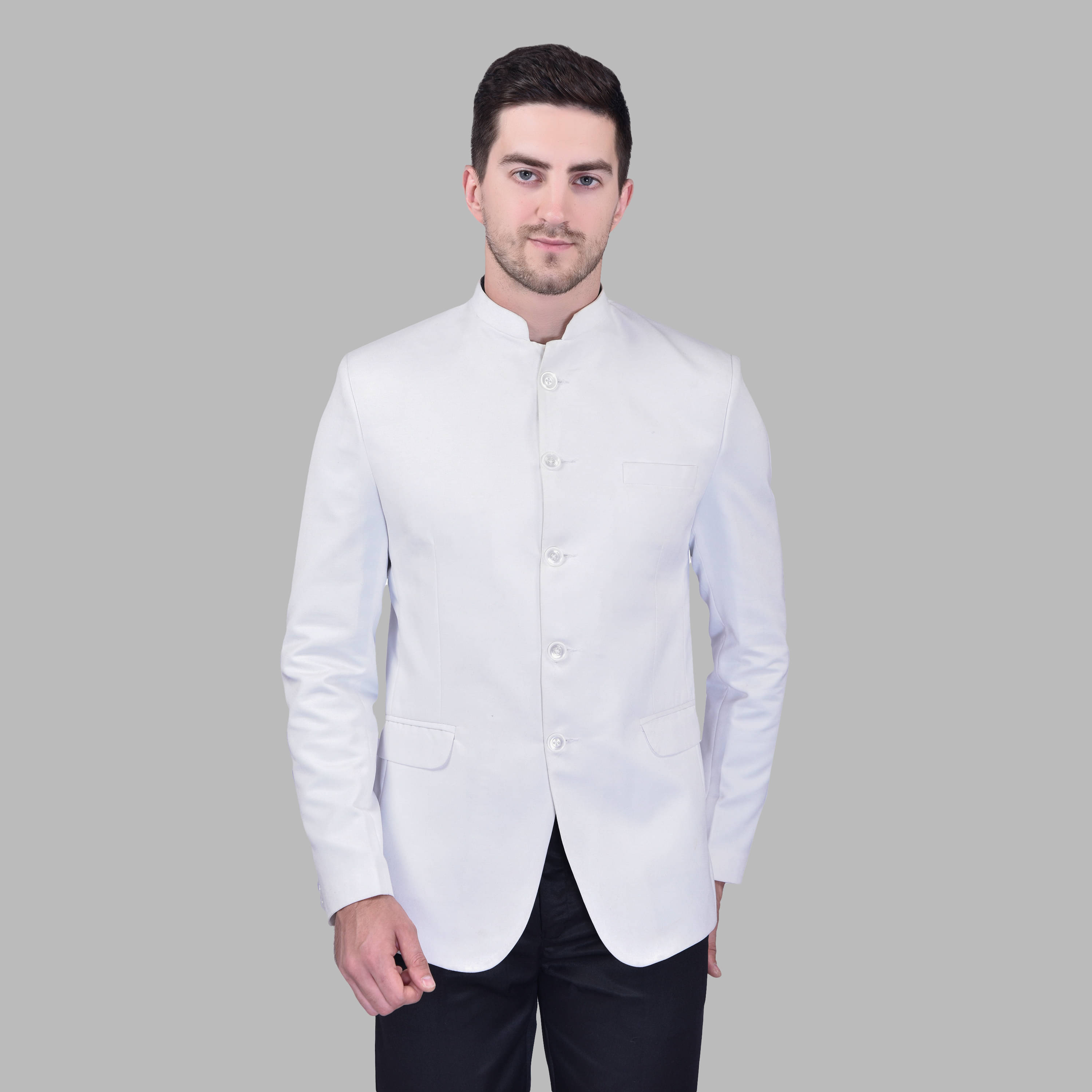 PRINTCULTR Cotton Blend Men's Blazer - White ( Pack of 1 )     			PRINTCULTR Cotton Blend Men's Blazer - White ( Pack of 1 )