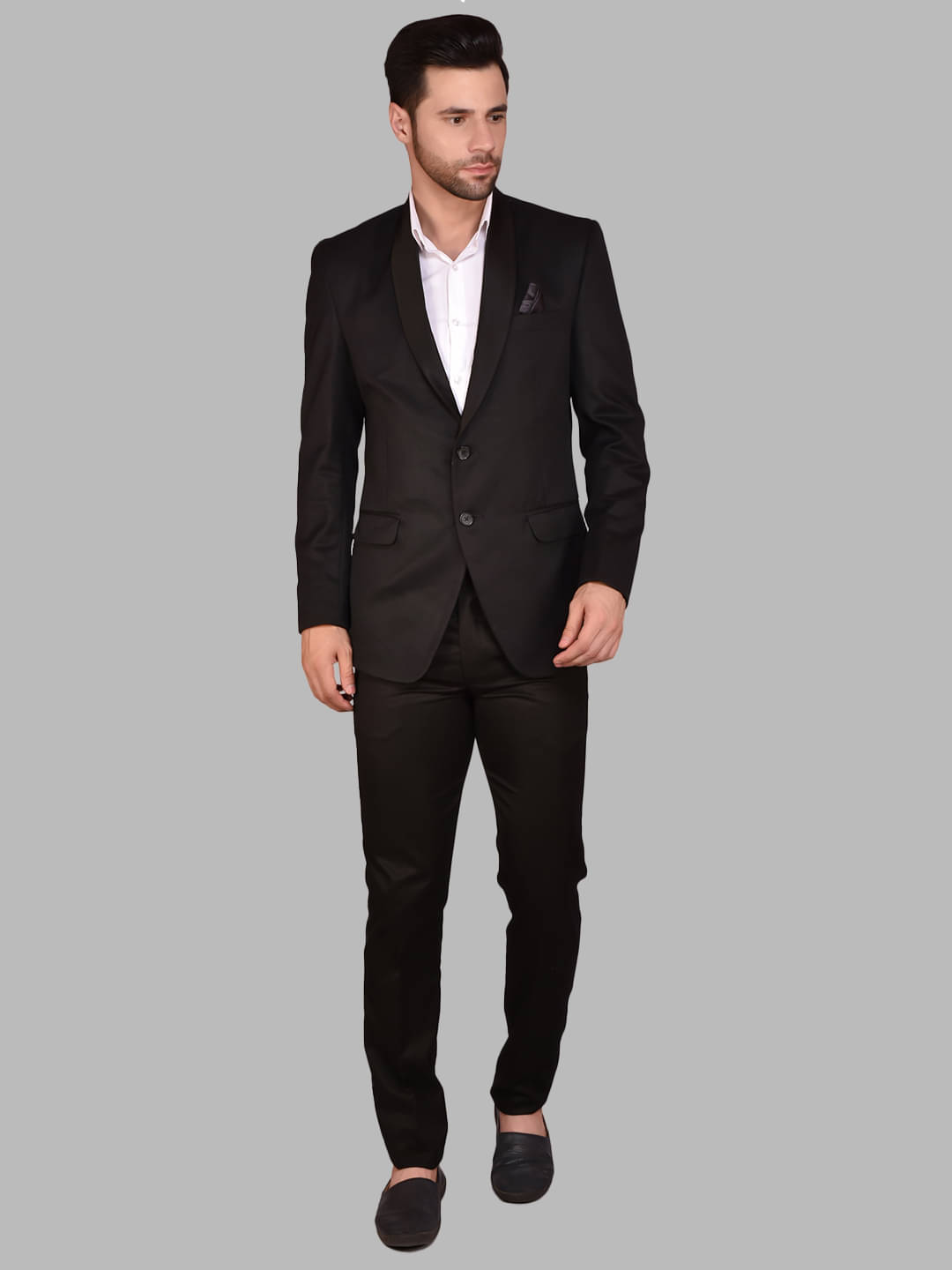     			PRINTCULTR Cotton Blend Men's 2 Piece Suit - Black ( Pack of 2 )